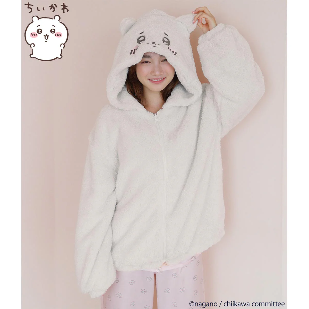ちいかわ リバーシブルボアフーディ - Image 3