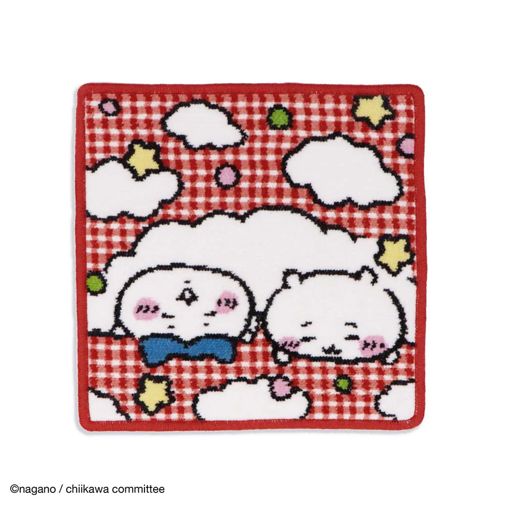 ちいかわ シェニール織タオルハンカチ（ごろん レッド） - Image 2