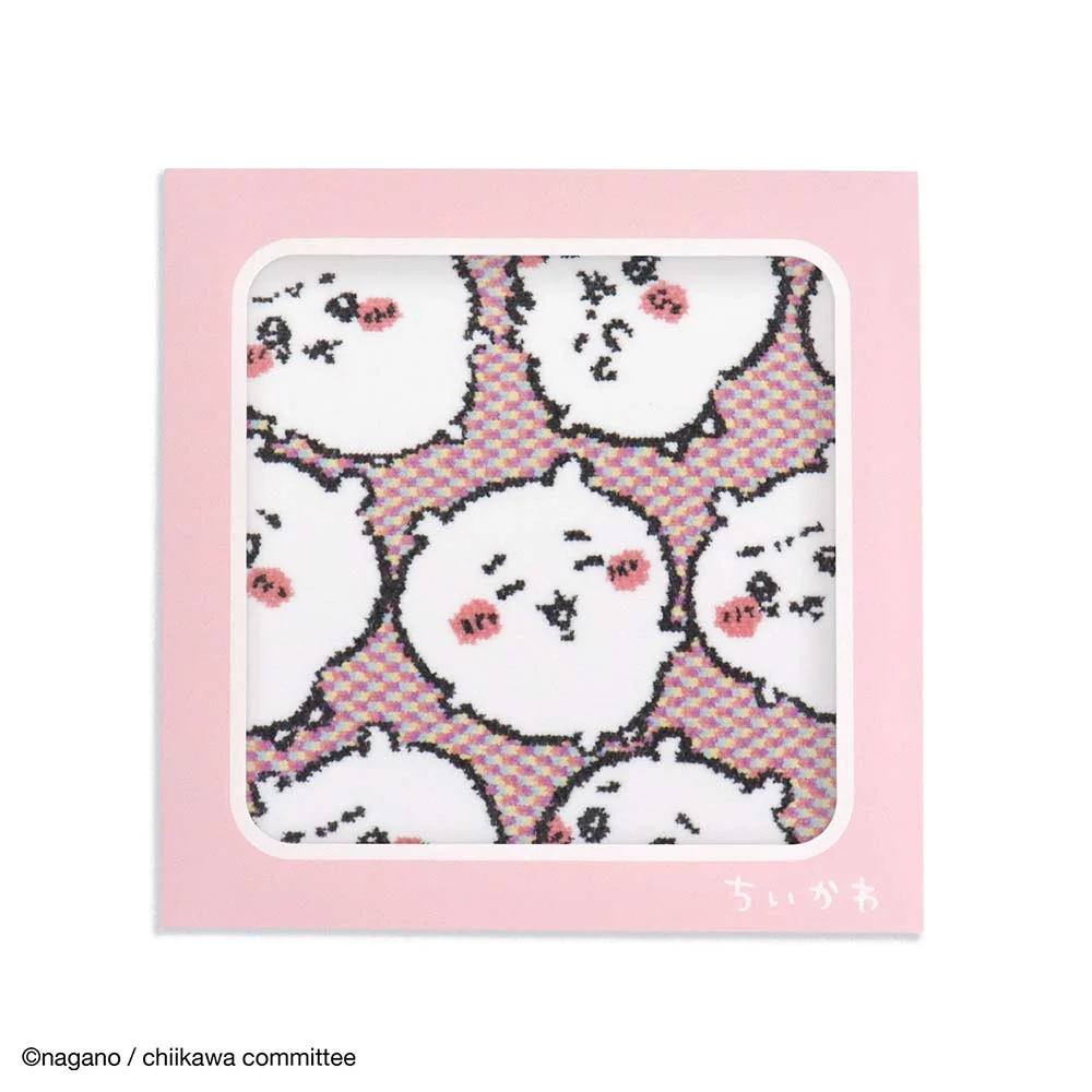 ちいかわ シェニール織タオルハンカチ（ちいかわいっぱい ピンク） - Image 3