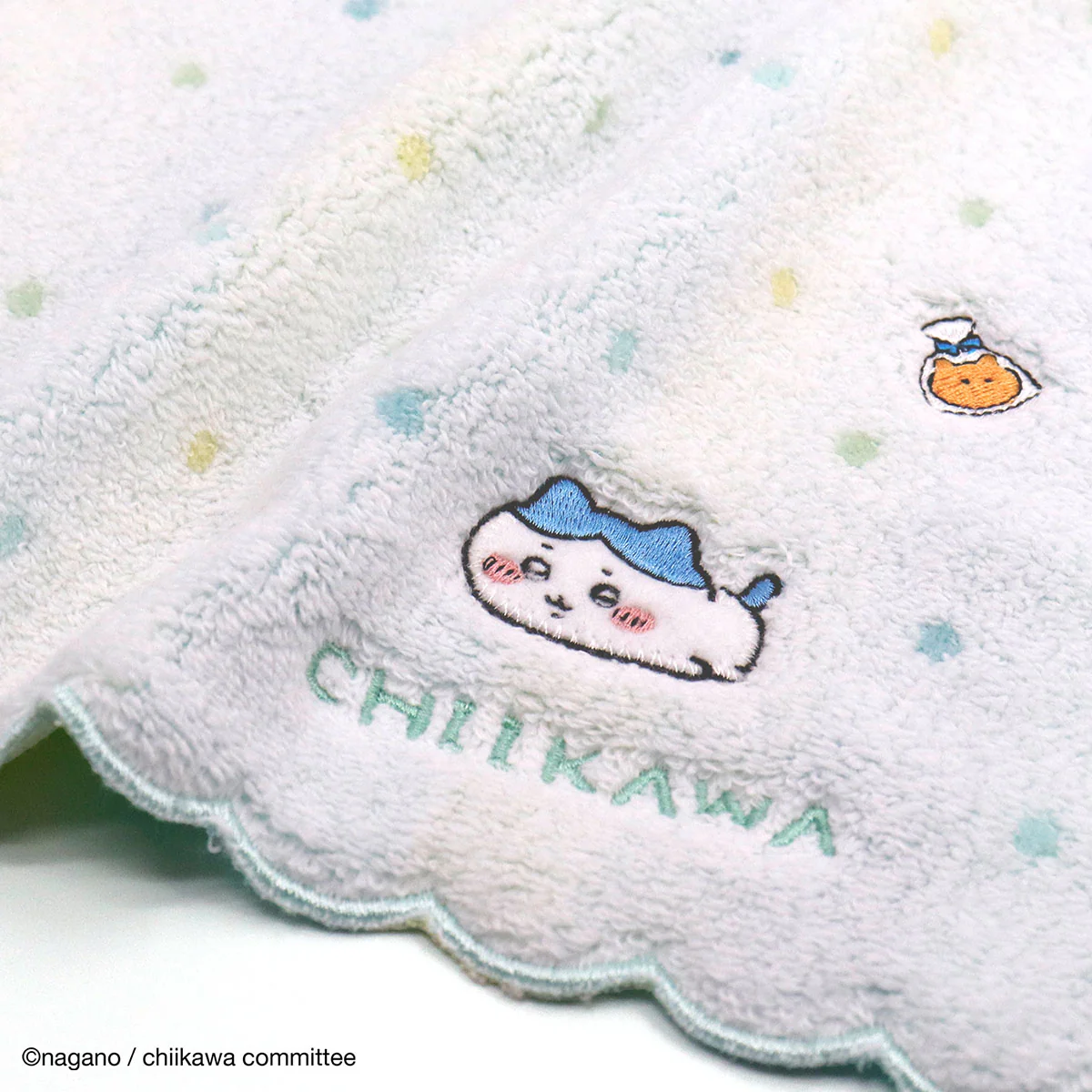 ちいかわ タオルハンカチ（ドット グリーン） - Image 2