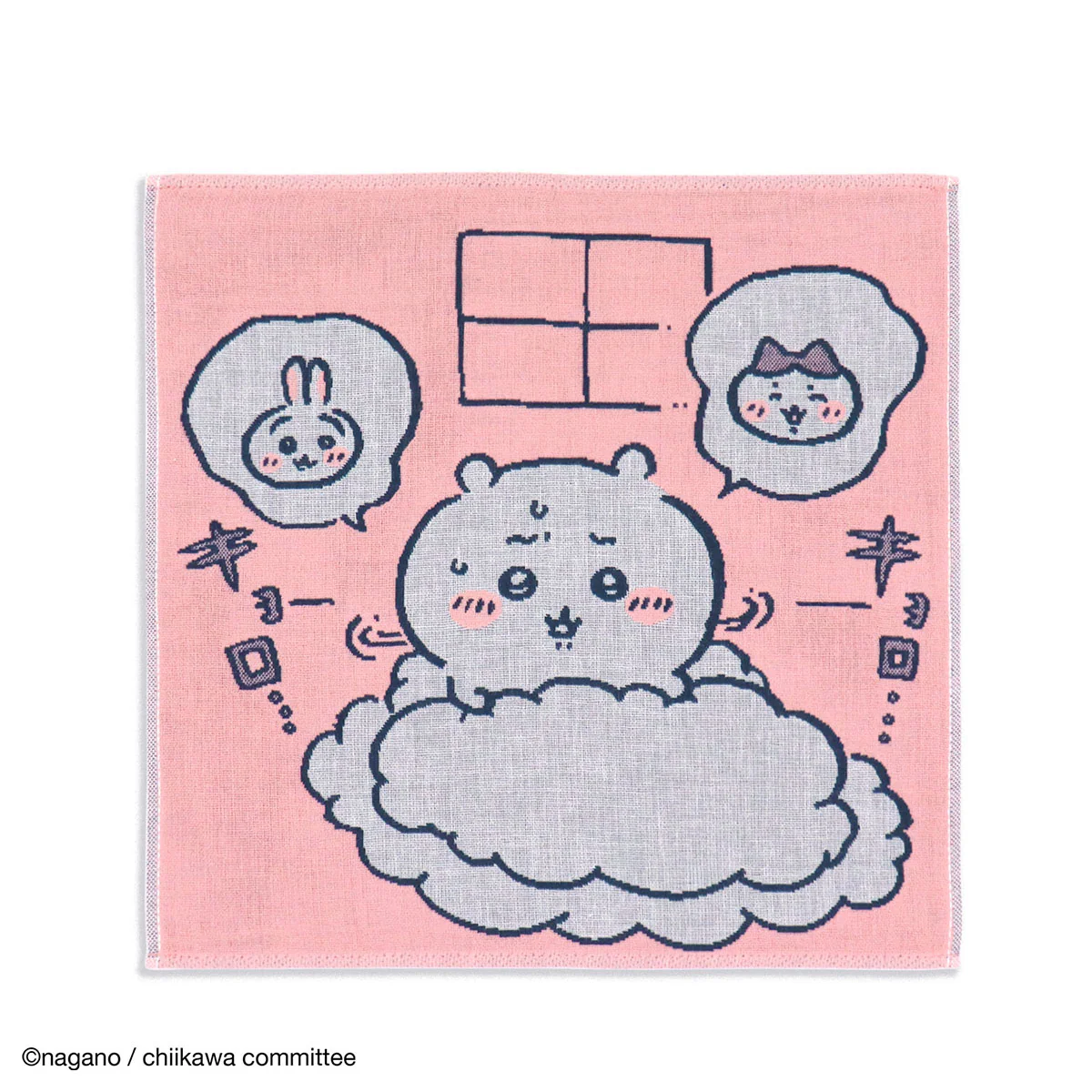 ちいかわ ガーゼウォッシュタオル(シーン ピンク)