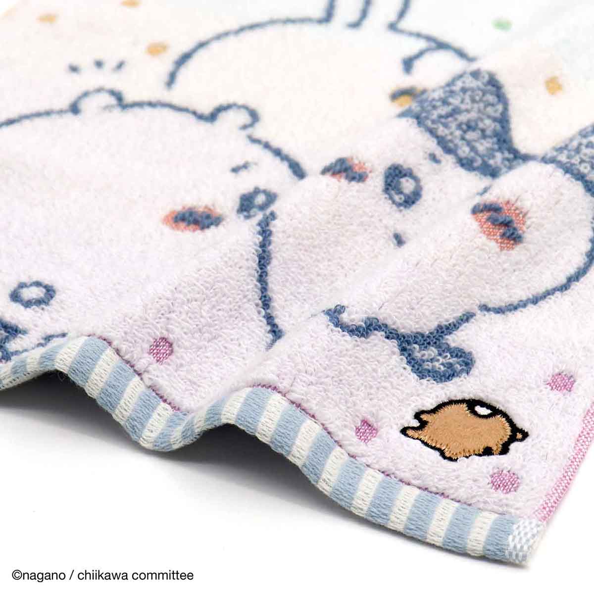 ちいかわ タオルハンカチ(ともだち ブルー) - Image 2