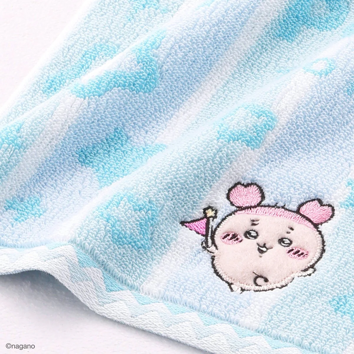 ちいかわ ちいかわパーク ストライプ ミニタオルハンカチ（ライトブルー） - Image 2