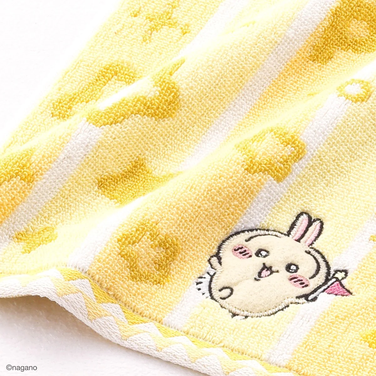 ちいかわ ちいかわパーク ストライプ ミニタオルハンカチ（イエロー） - Image 2