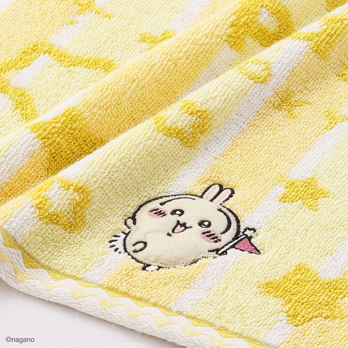 ちいかわ ちいかわパーク ストライプ バスタオル（イエロー） - Image 2