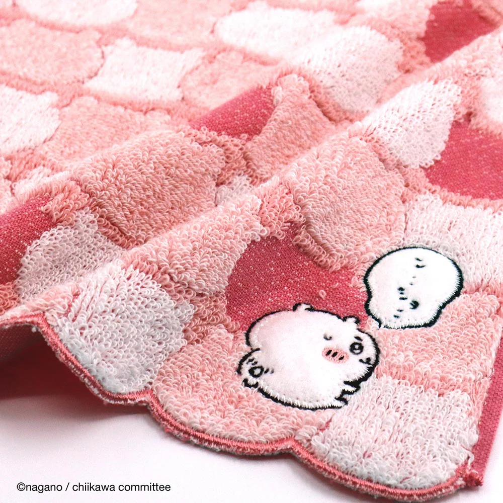 ちいかわ タオルハンカチ（おかお ピンク） - Image 2