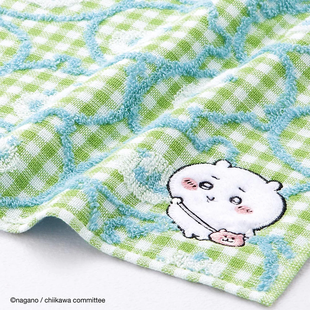 ちいかわ タオルハンカチ（ポシェット グリーン） - Image 2