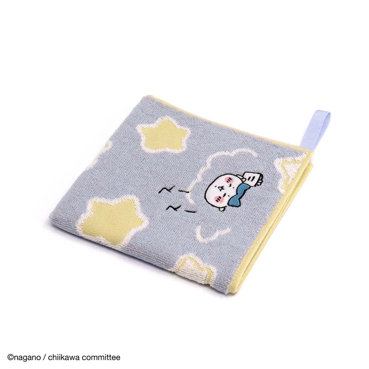 ちいかわ ループ付きウォッシュタオル（すやぁ ブルー） - Image 2