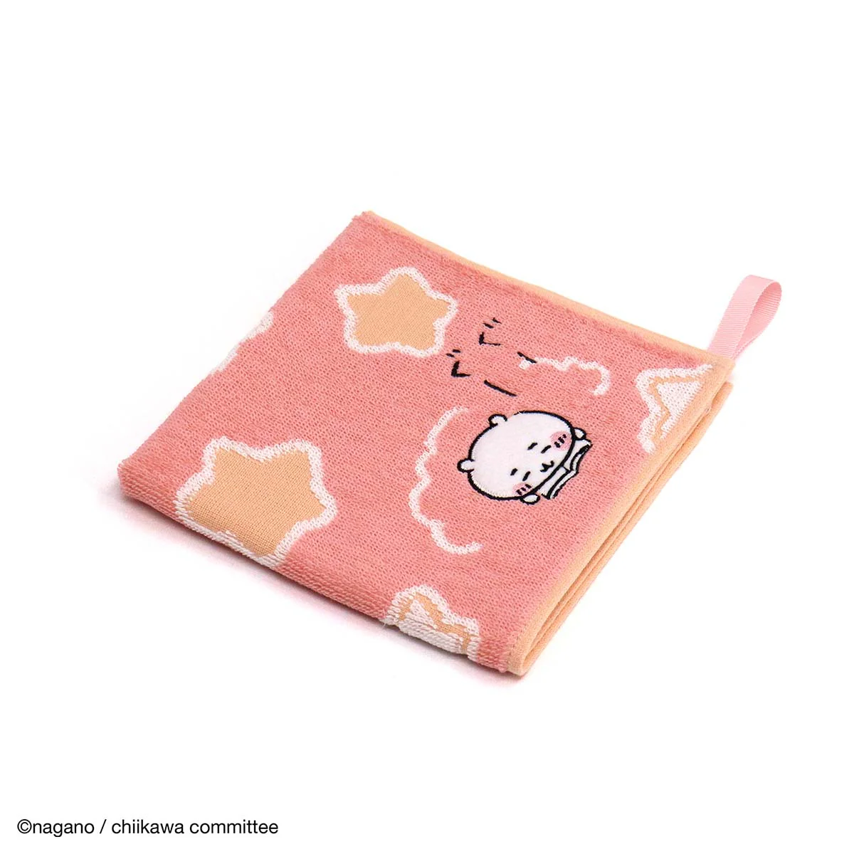 ちいかわ ループ付きウォッシュタオル（すやぁ ピンク） - Image 2
