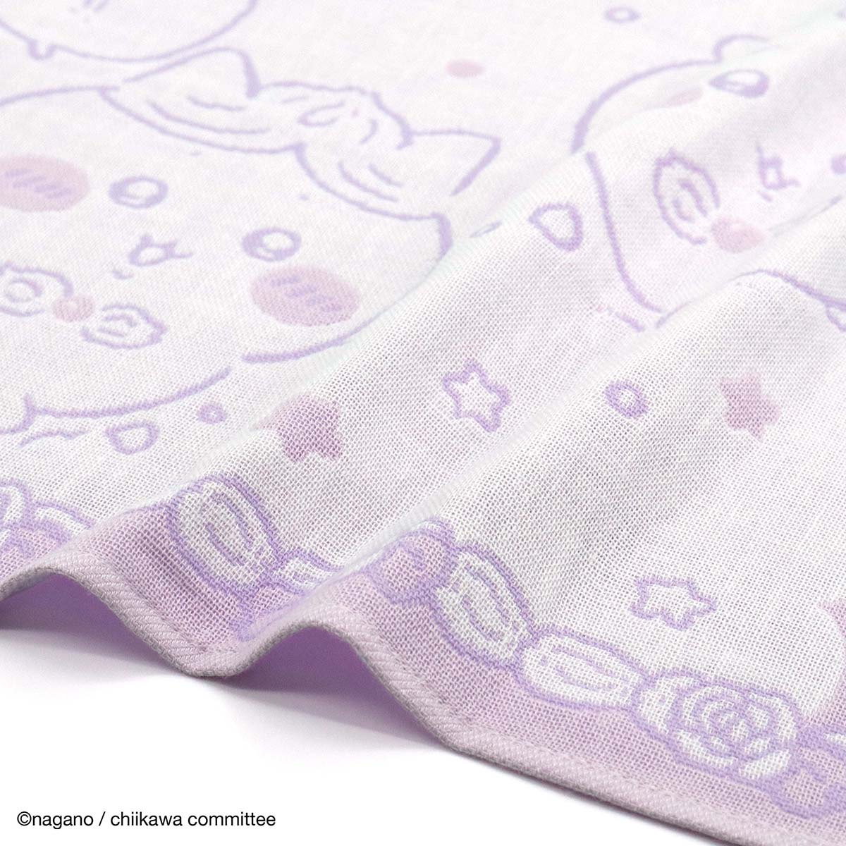 ちいかわ ウォッシュタオル（ほのぼの パープル） - Image 3