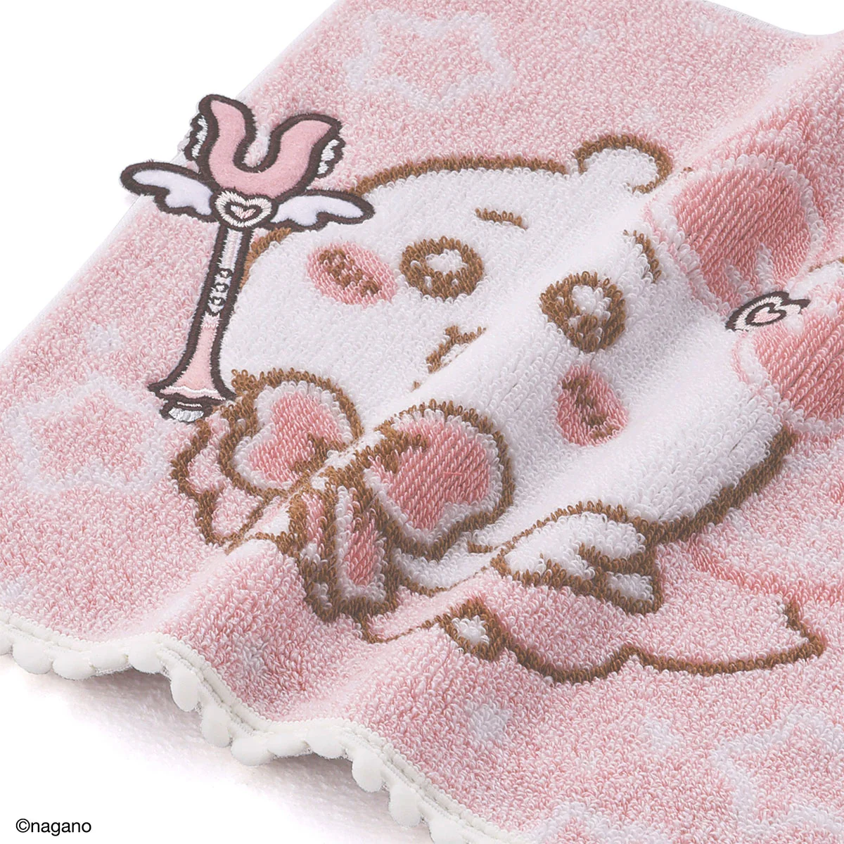 ちいかわ まじかるちいかわ タオルハンカチ（なんとかなれー・ピンク） - Image 2