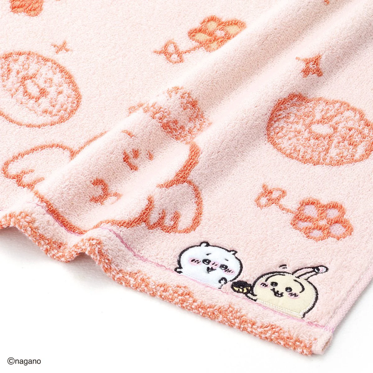 ちいかわ フェイスタオル(ドーナツ食べよ・ピンク) - Image 2