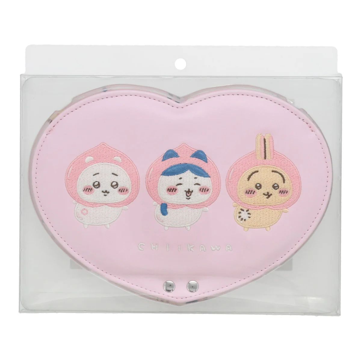 ちいかわ ハート型ファブリックミラー（ピーチ） - Image 3