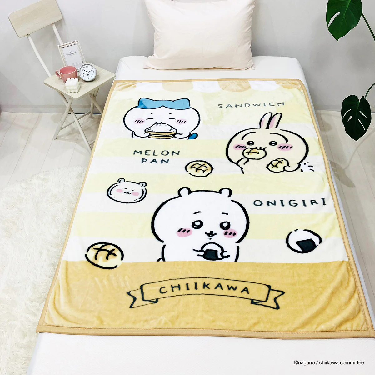ちいかわ ジュニアサイズ毛布（おにぎりとパン） - Image 4