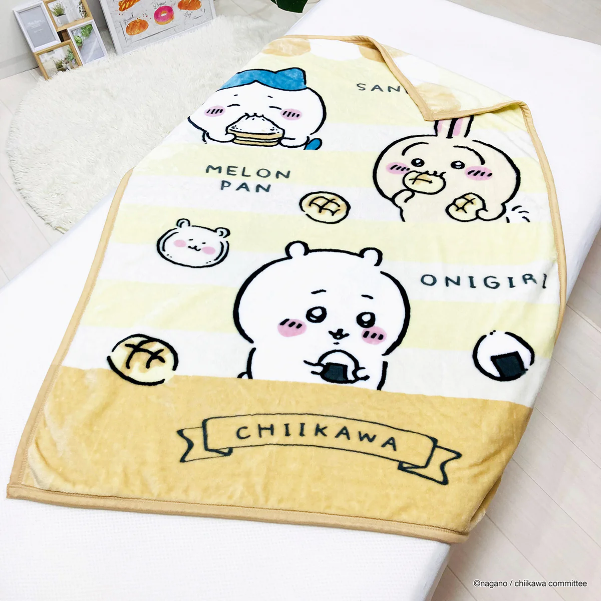 ちいかわ ジュニアサイズ毛布（おにぎりとパン） - Image 6
