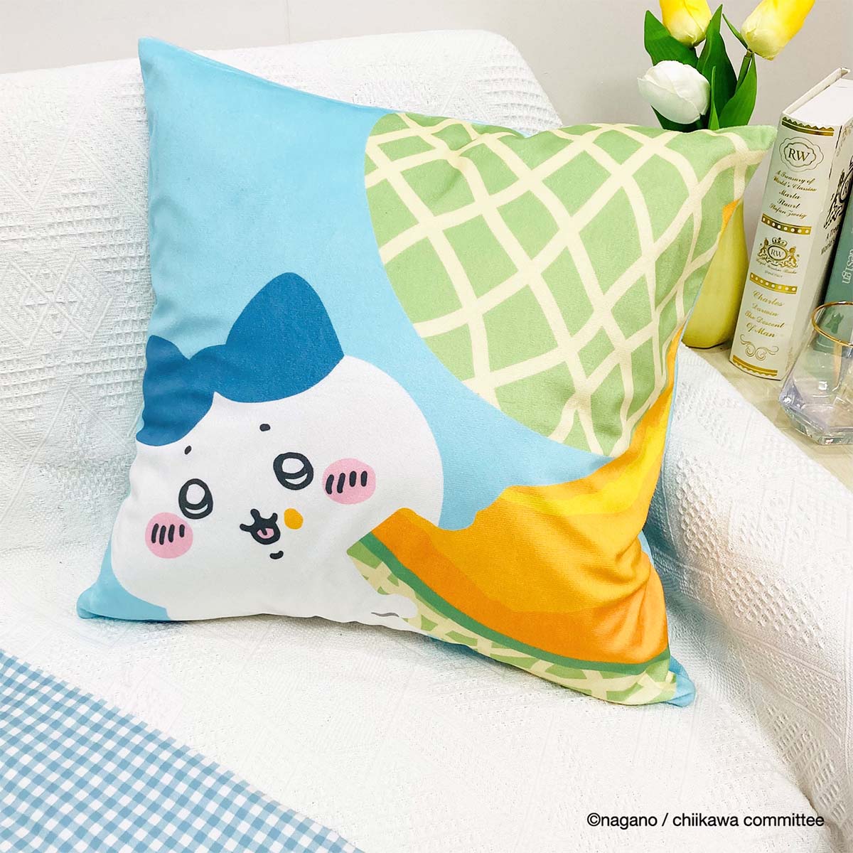 ちいかわ クッションカバー(ハチワレ メロン) - Image 4