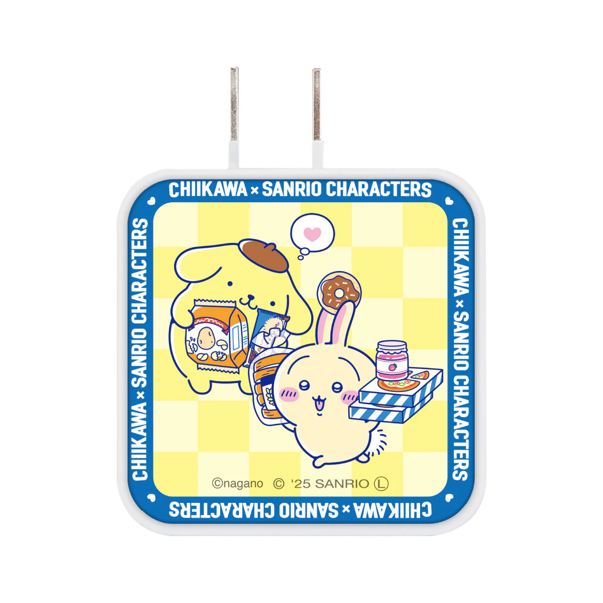 ちいかわ×サンリオキャラクターズ スーパーマーケットなUSB／USB Type-C ACアダプタ（うさぎ＆ポムポムプリン） - Image 3