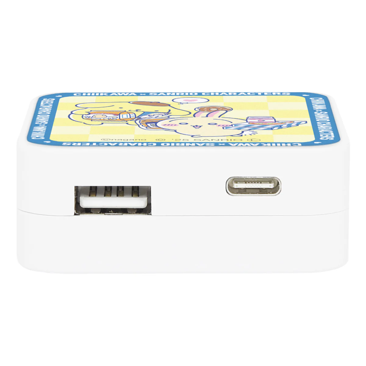 ちいかわ×サンリオキャラクターズ スーパーマーケットなUSB／USB Type-C ACアダプタ（うさぎ＆ポムポムプリン） - Image 4