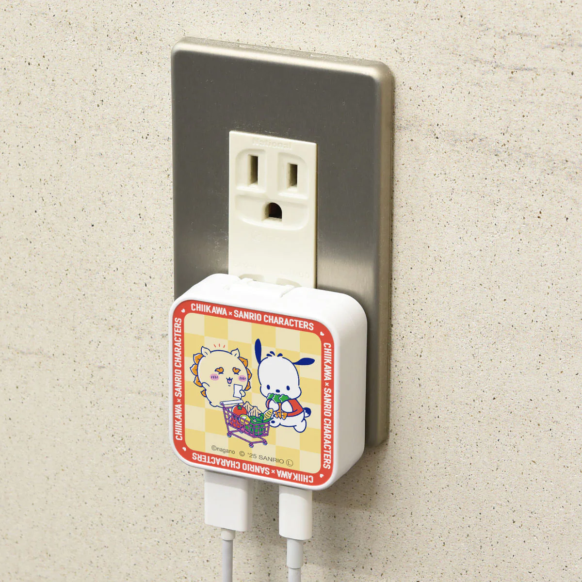ちいかわ×サンリオキャラクターズ スーパーマーケットなUSB／USB Type-C ACアダプタ（シーサー＆ポチャッコ） - Image 2