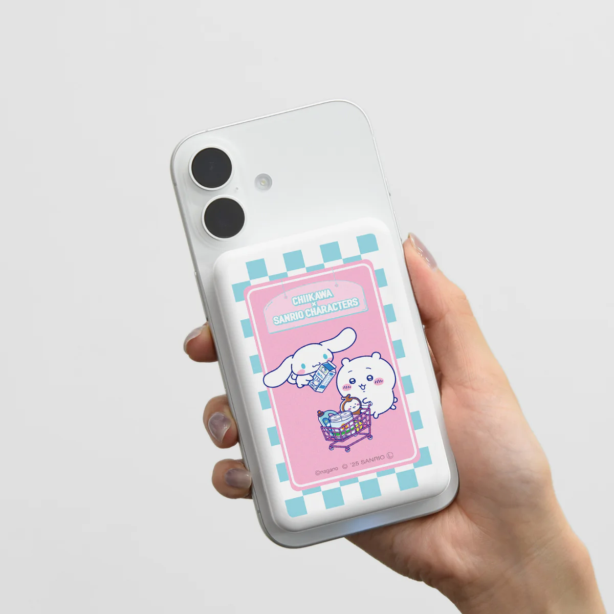 ちいかわ×サンリオキャラクターズ スーパーマーケットなMagSafe対応 ワイヤレスリチウム充電器 5000mAh（ちいかわ＆シナモロール） - Image 2