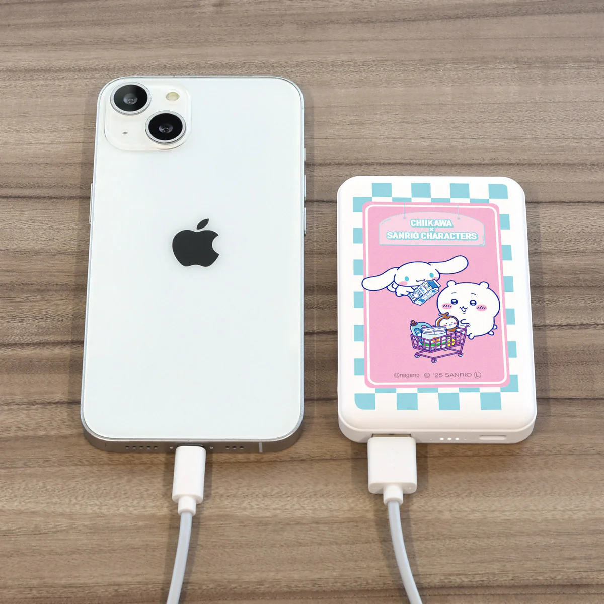 ちいかわ×サンリオキャラクターズ スーパーマーケットなMagSafe対応 ワイヤレスリチウム充電器 5000mAh（ちいかわ＆シナモロール） - Image 3