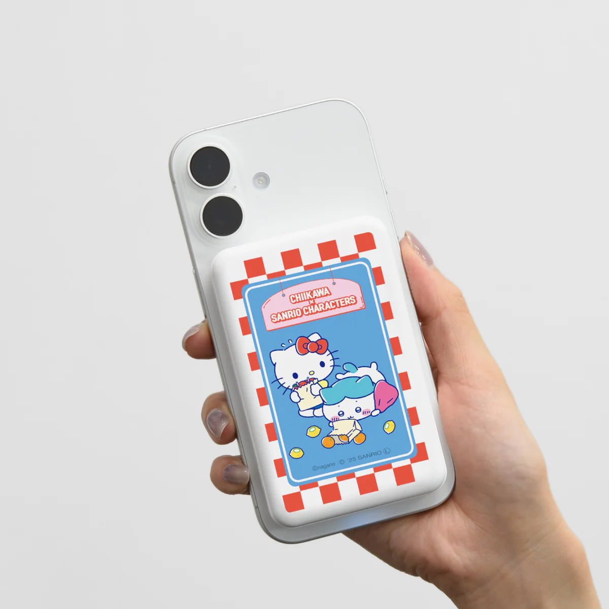 ちいかわ×サンリオキャラクターズ スーパーマーケットなMagSafe対応 ワイヤレスリチウム充電器 5000mAh（ハチワレ＆ハローキティ） - Image 2