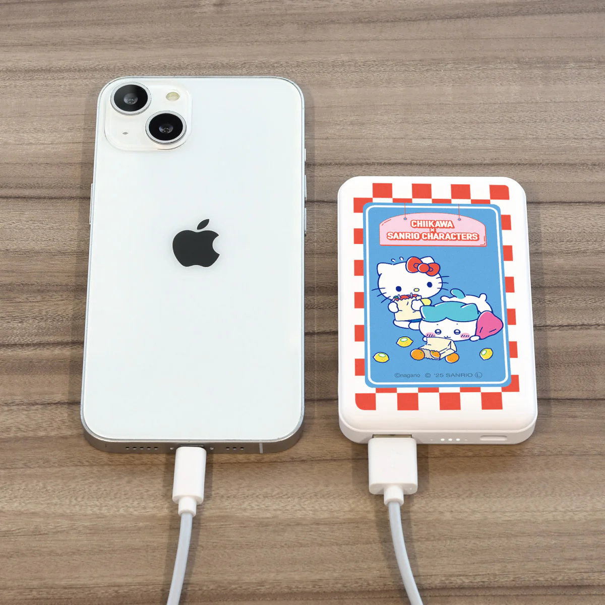 ちいかわ×サンリオキャラクターズ スーパーマーケットなMagSafe対応 ワイヤレスリチウム充電器 5000mAh（ハチワレ＆ハローキティ） - Image 3