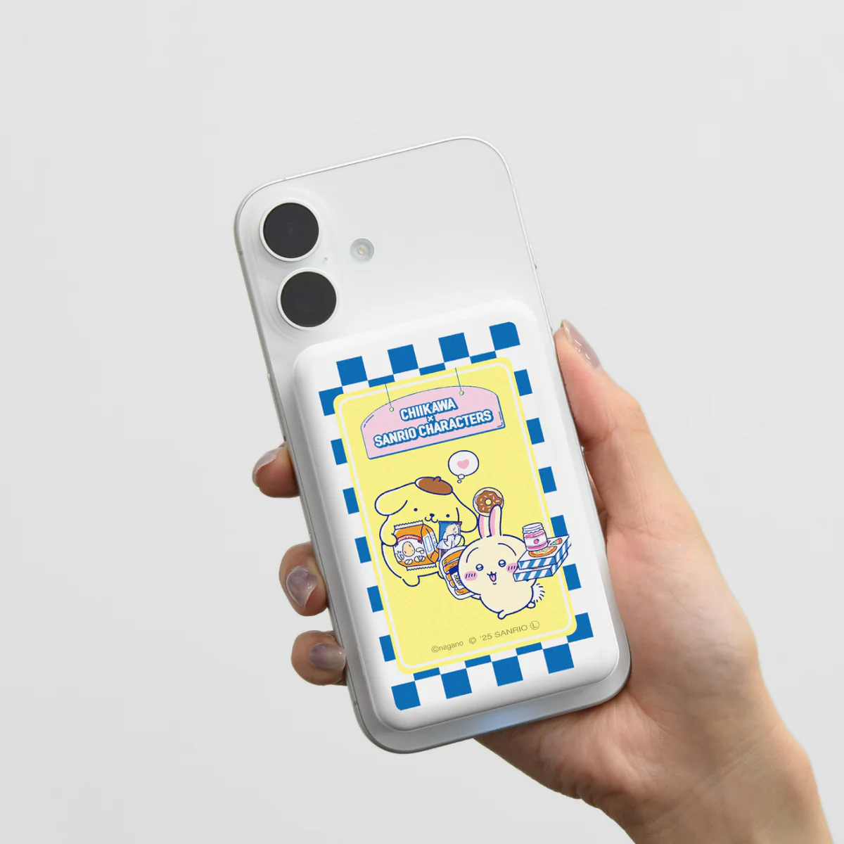 ちいかわ×サンリオキャラクターズ スーパーマーケットなMagSafe対応 ワイヤレスリチウム充電器 5000mAh（うさぎ＆ポムポムプリン） - Image 2