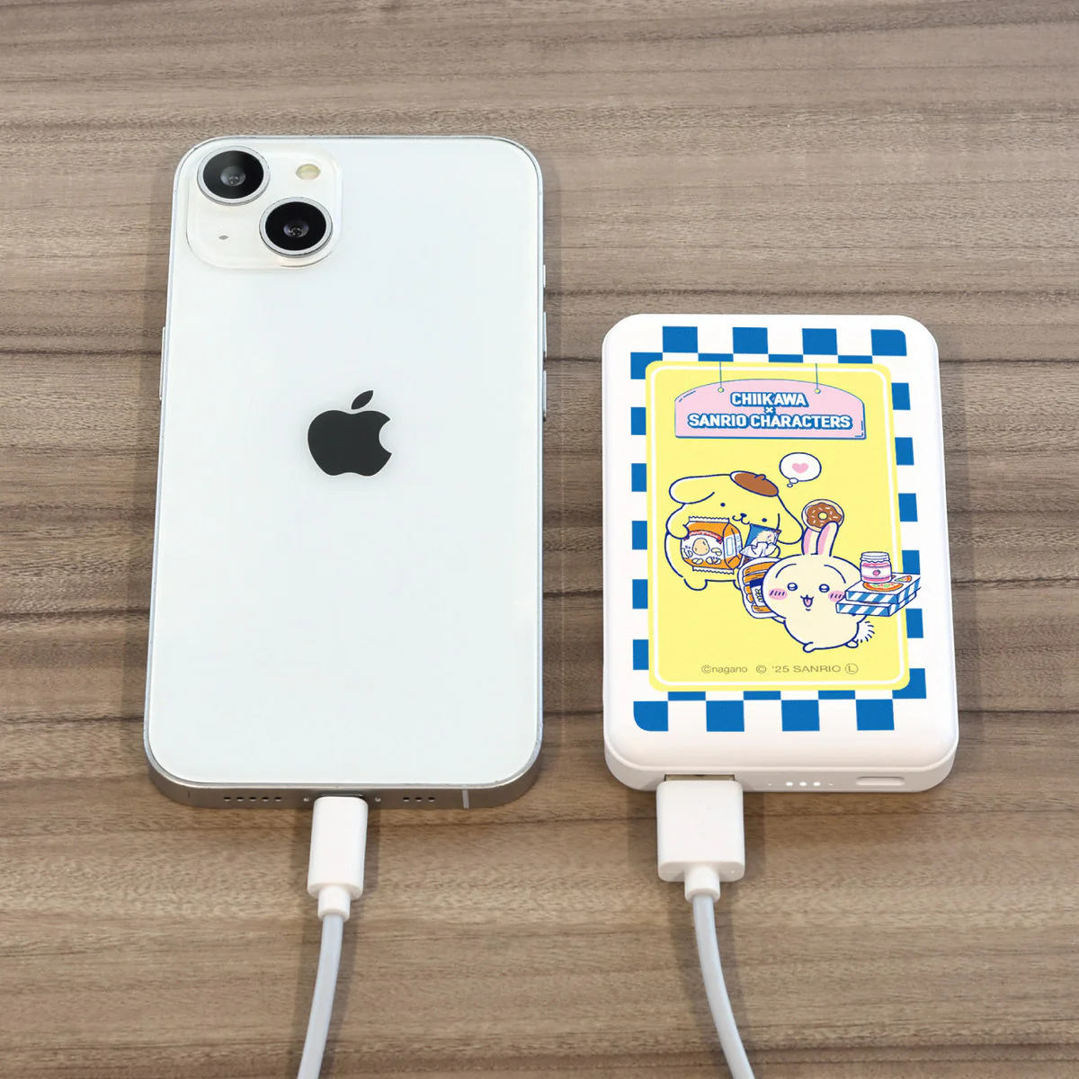 ちいかわ×サンリオキャラクターズ スーパーマーケットなMagSafe対応 ワイヤレスリチウム充電器 5000mAh（うさぎ＆ポムポムプリン） - Image 3