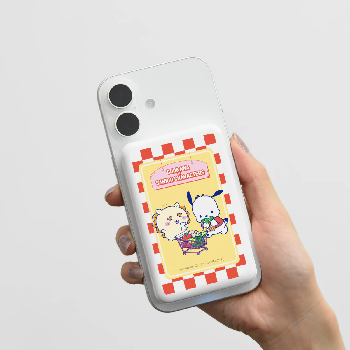 ちいかわ×サンリオキャラクターズ スーパーマーケットなMagSafe対応 ワイヤレスリチウム充電器 5000mAh（シーサー＆ポチャッコ） - Image 2