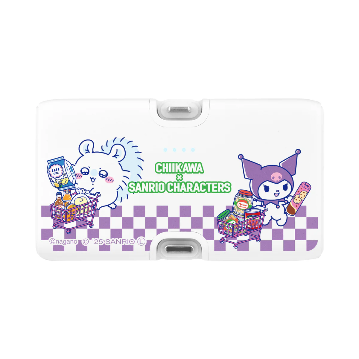 ちいかわ×サンリオキャラクターズ スーパーマーケットなLightning／Type-Cコネクタ付き リチウムイオン充電器 4000mAh（モモンガ＆クロミ） - Image 4