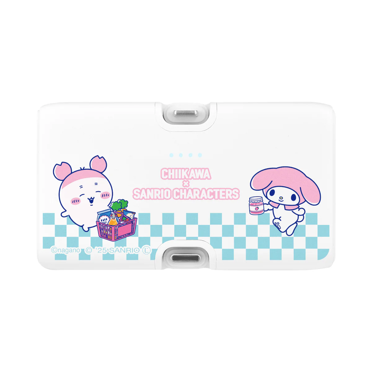 ちいかわ×サンリオキャラクターズ スーパーマーケットなLightning/Type-Cコネクタ付き リチウムイオン充電器 4000mAh(古本屋&マイメロディ)