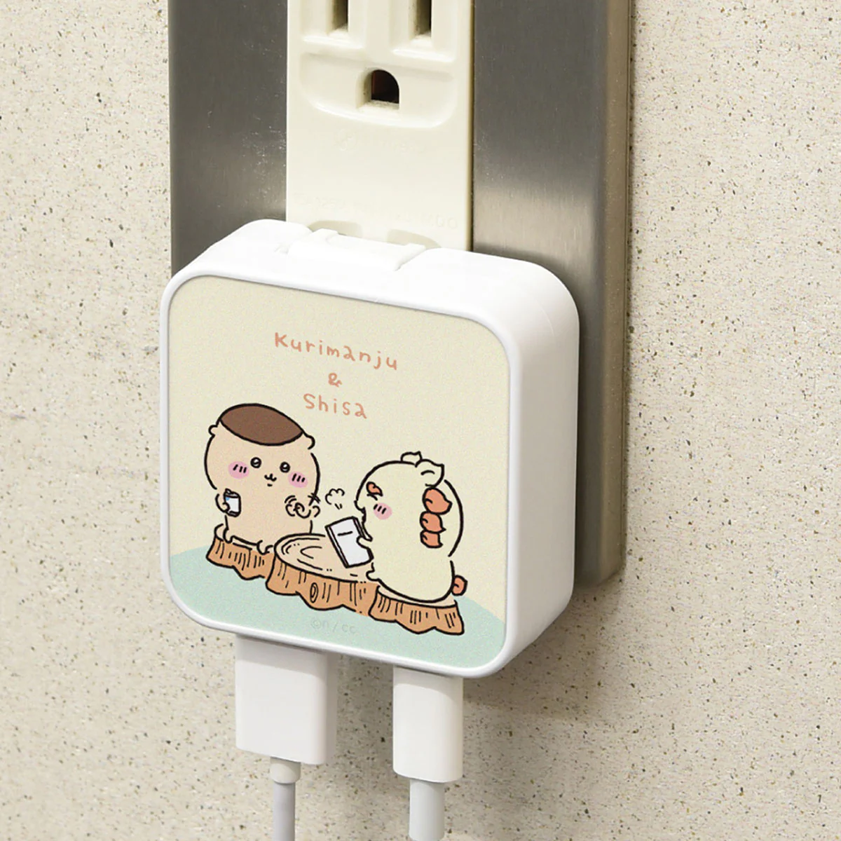 ちいかわ USB/USB Type-C ACアダプタ（くりまんじゅう＆シーサー） - Image 2