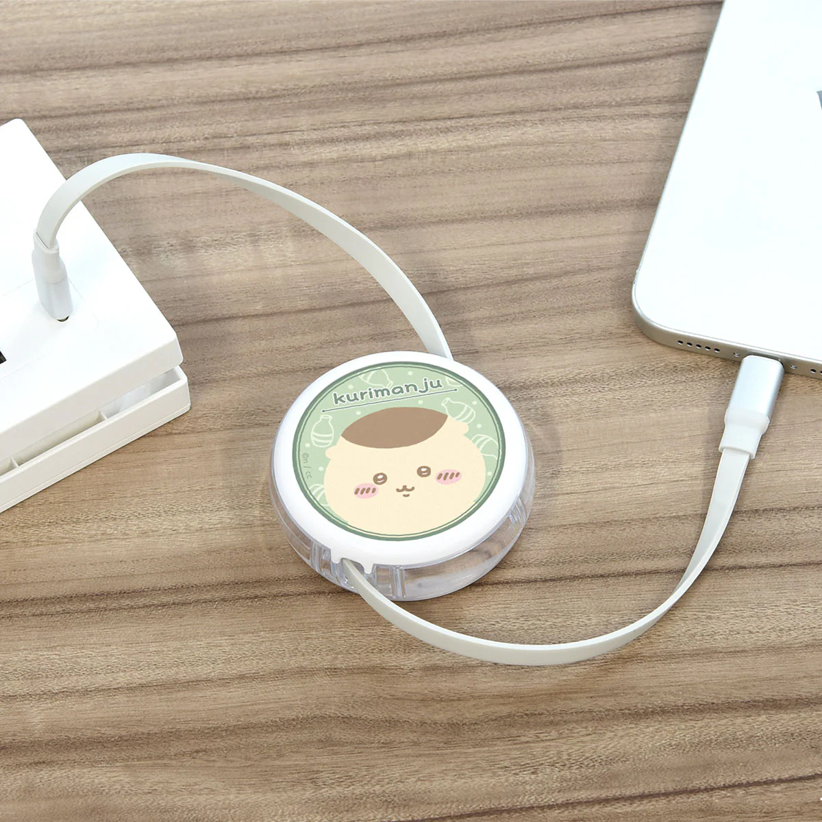 ちいかわ PD60W対応 USB2.0リール式Type-Cケーブル（くりまんじゅう） - Image 3