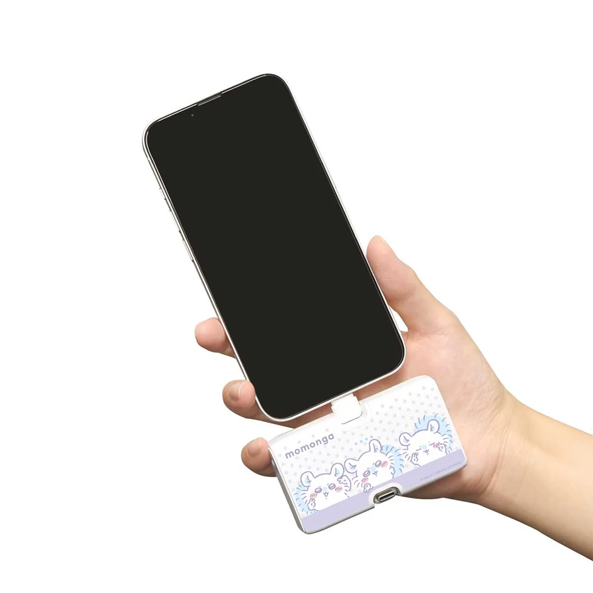 ちいかわ Lightning/Type-Cコネクタ付き リチウムイオン充電器（モモンガ） - Image 2