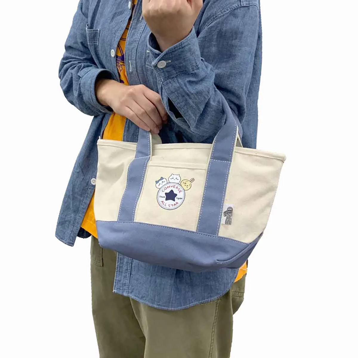 ちいかわ×コンバース キャンバストートバッグS（ブラック） - Image 7