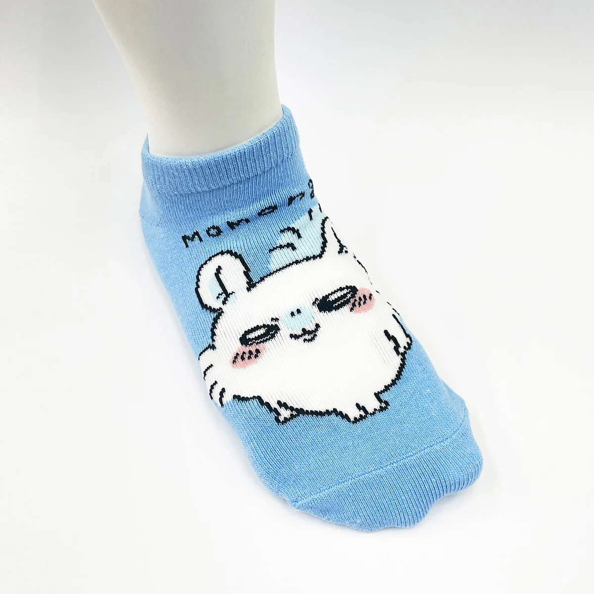 ちいかわ スニーカー丈ソックス（モモンガ毛玉 サックス） キッズ用 - Image 4