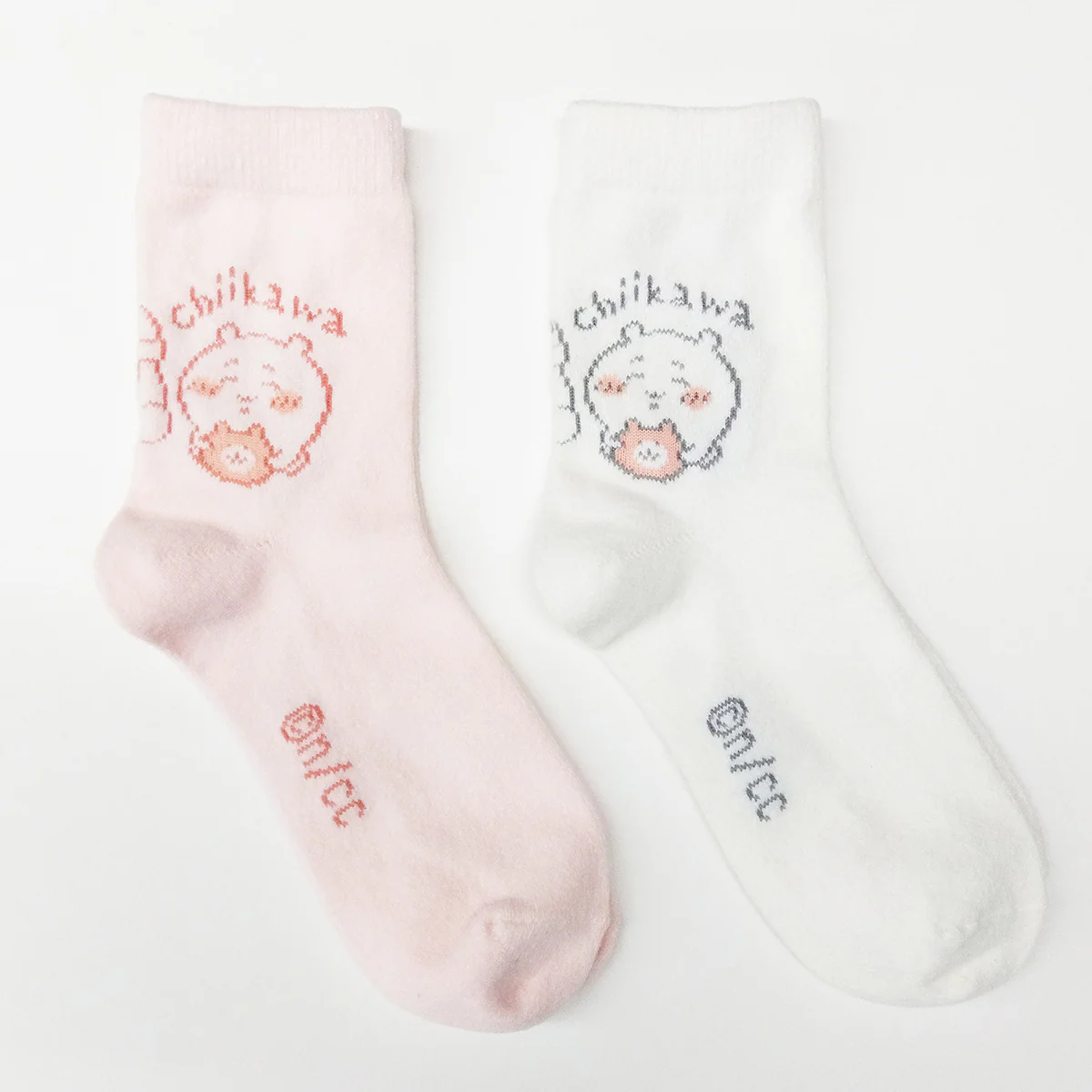 ちいかわ ルームソックス 2Pセット（ちいかわ オフホワイト・ピンク） レディース用 - Image 3