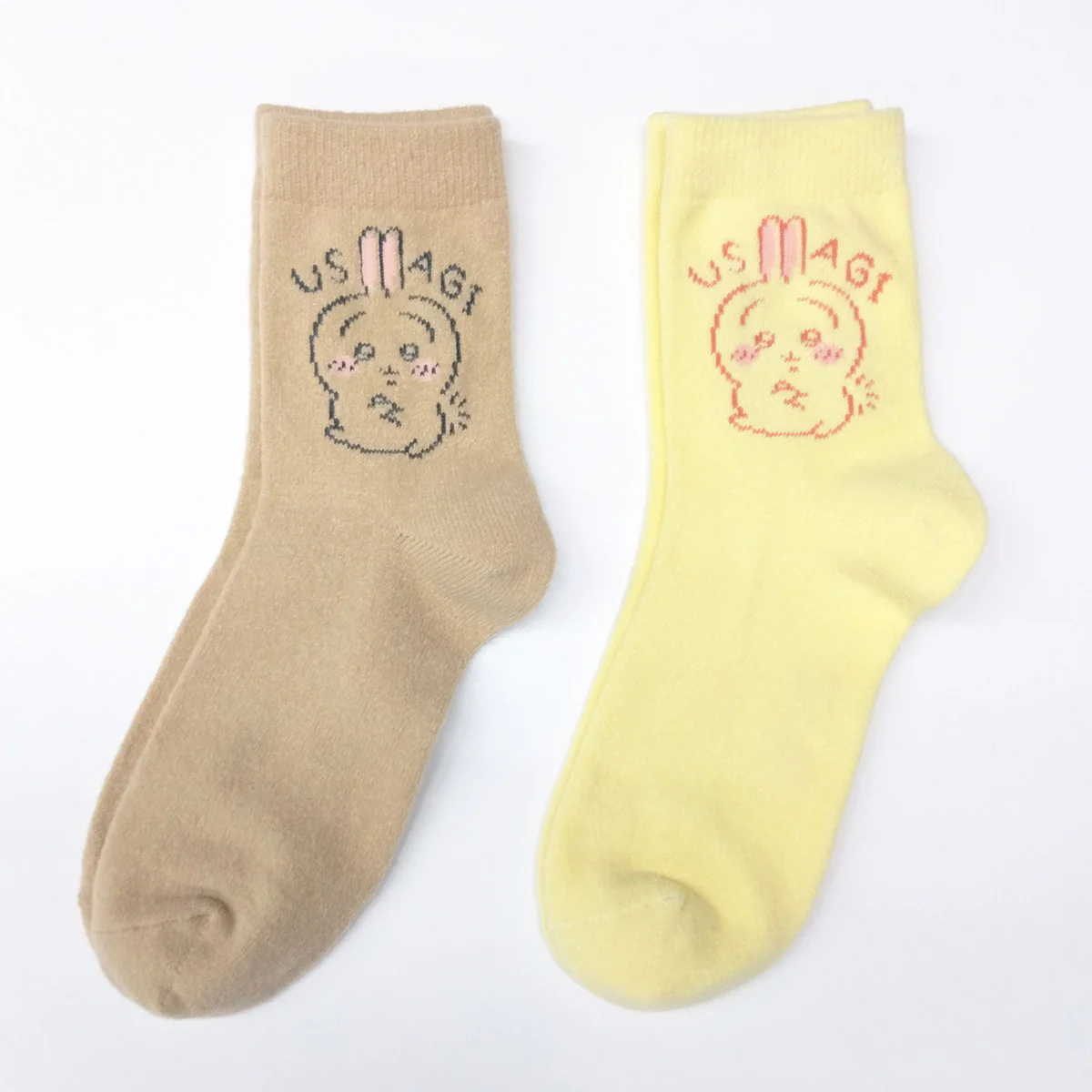 ちいかわ ルームソックス 2Pセット（うさぎ イエロー・ベージュ） レディース用 - Image 3
