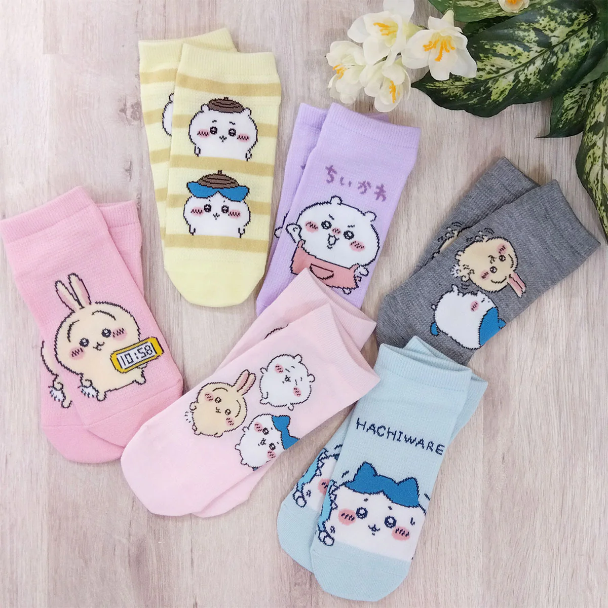 ちいかわ メッシュスニーカー丈ソックス（仲良し） - Image 3