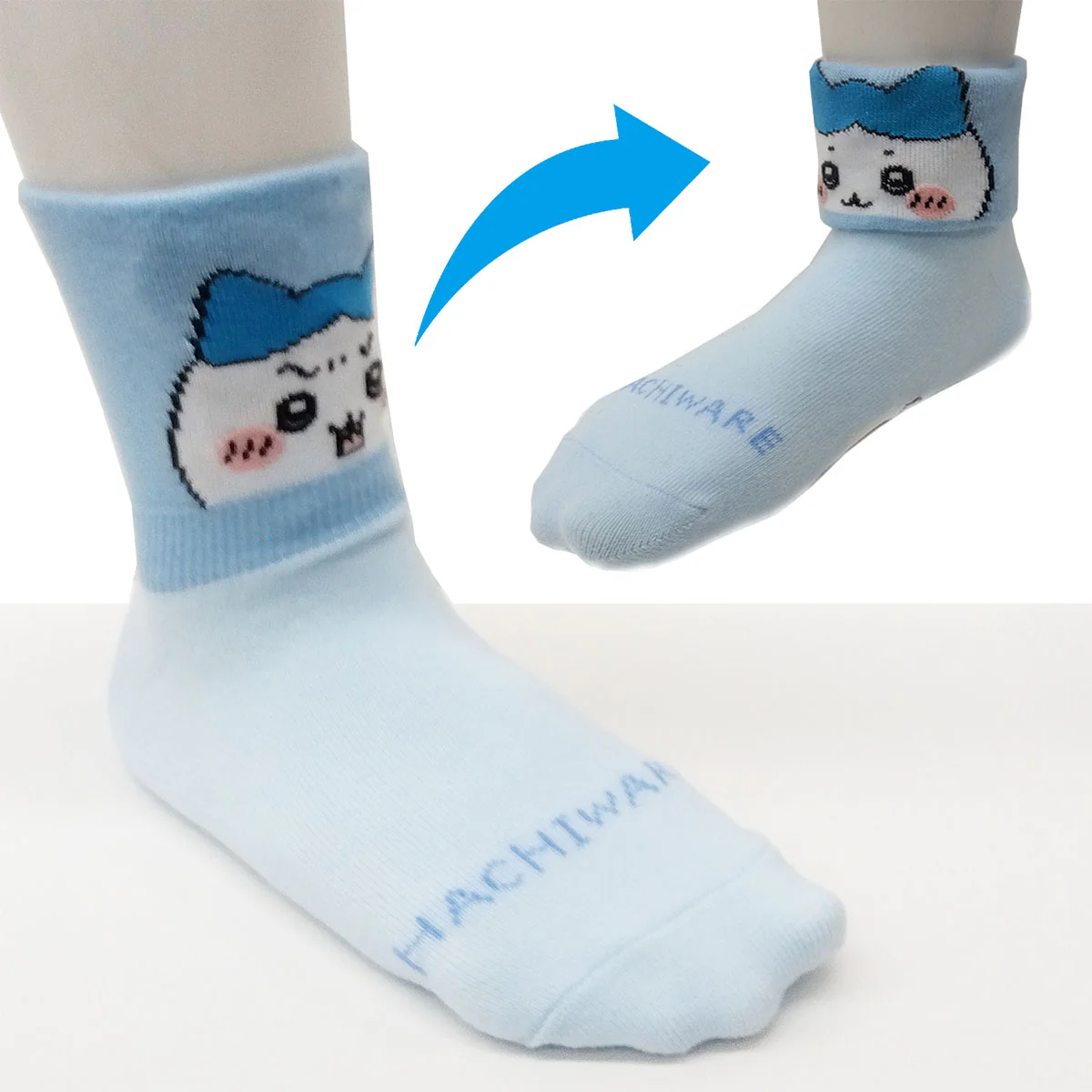 ちいかわ くるっとクルーソックス（ハチワレ） キッズ用 - Image 2