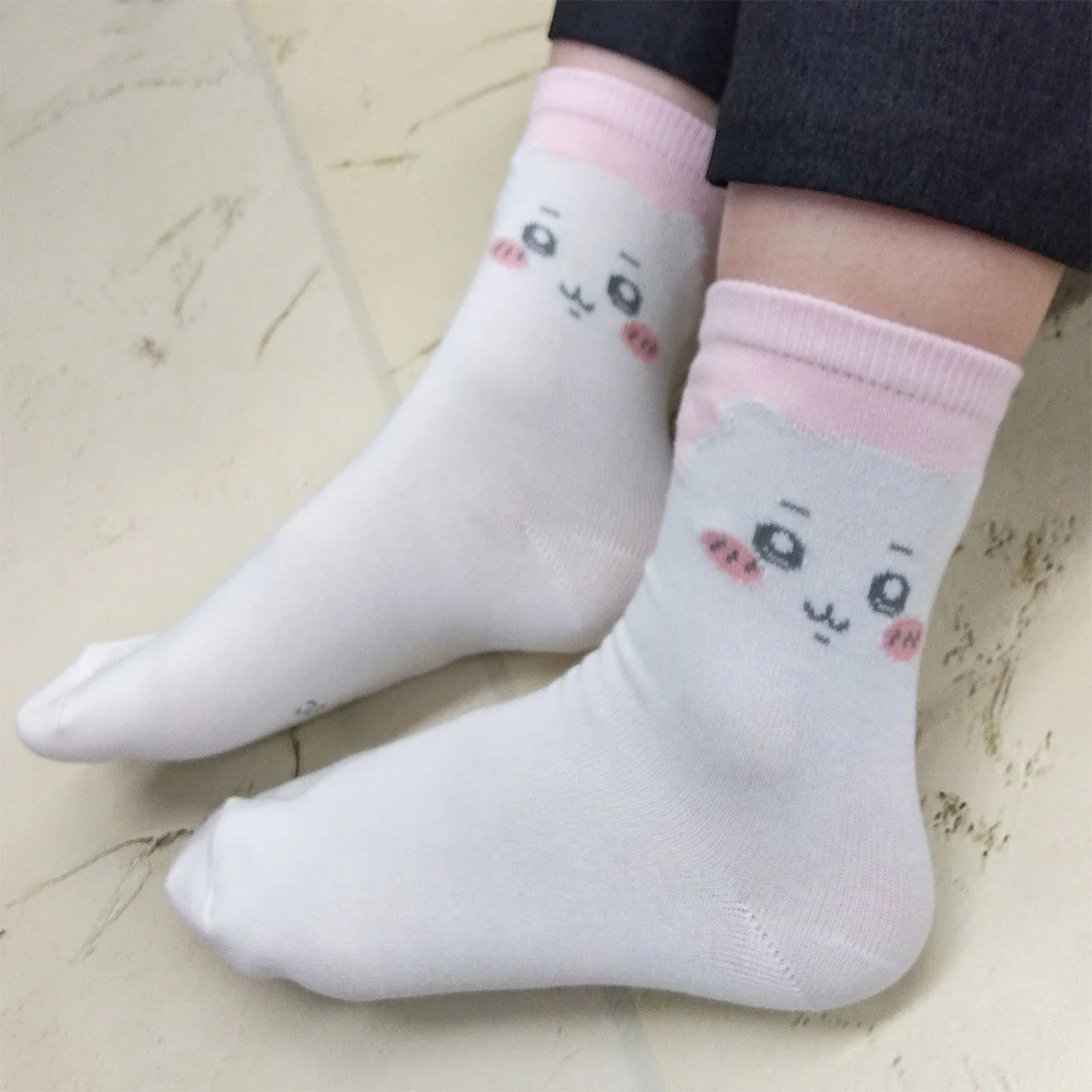 ちいかわ クルーソックス（ちいかわフェイス） レディース用 - Image 2