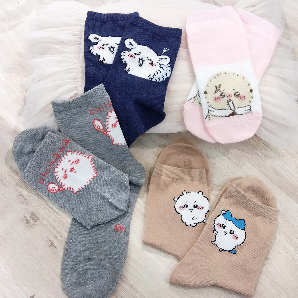 ちいかわ クルーソックス（モモンガあくび） レディース用 - Image 2