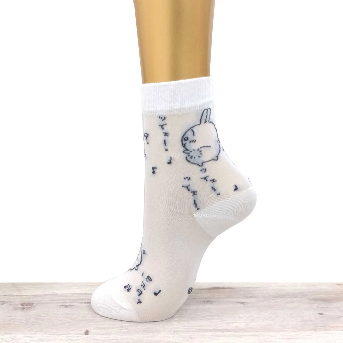 ちいかわ 薄手クルーソックス（ダンス ホワイト） レディース用 - Image 4