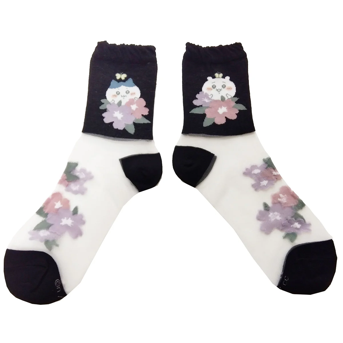 ちいかわ 薄手クルーソックス（シアー ブラック） レディース用 - Image 4