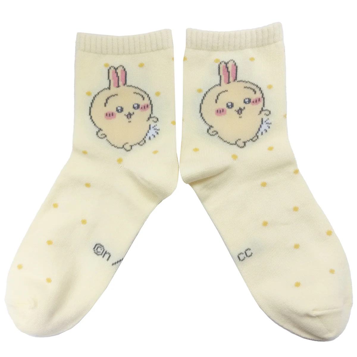ちいかわ クルーソックス（うさぎドット クリーム） - Image 5