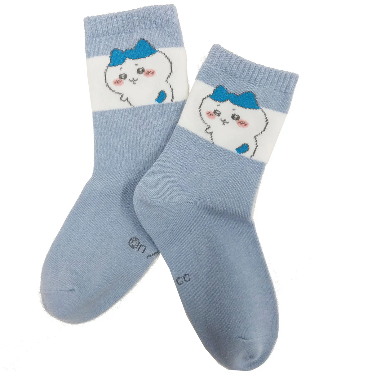 ちいかわ クルーソックス（ハチワレふりむき サックスブルー） - Image 2