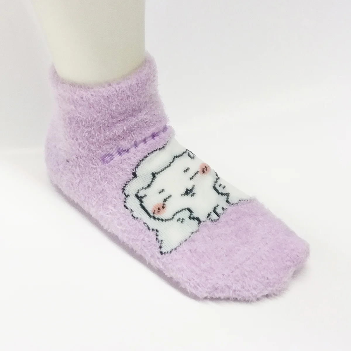 ちいかわ もこもこスニーカー丈ソックス（ちいかわぬくぬく パープル） キッズ用 - Image 4
