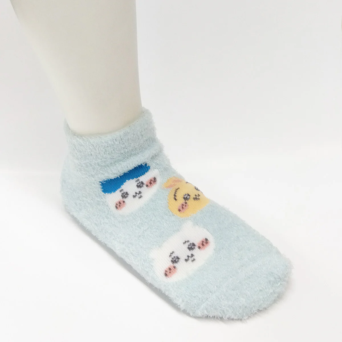ちいかわ もこもこスニーカー丈ソックス（おかお ミント）キッズ用 - Image 4