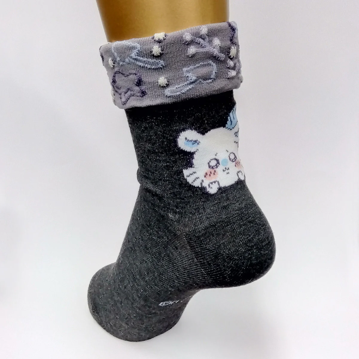 ちいかわ 折返しクルーソックス(モモンガ)レディース用 - Image 4